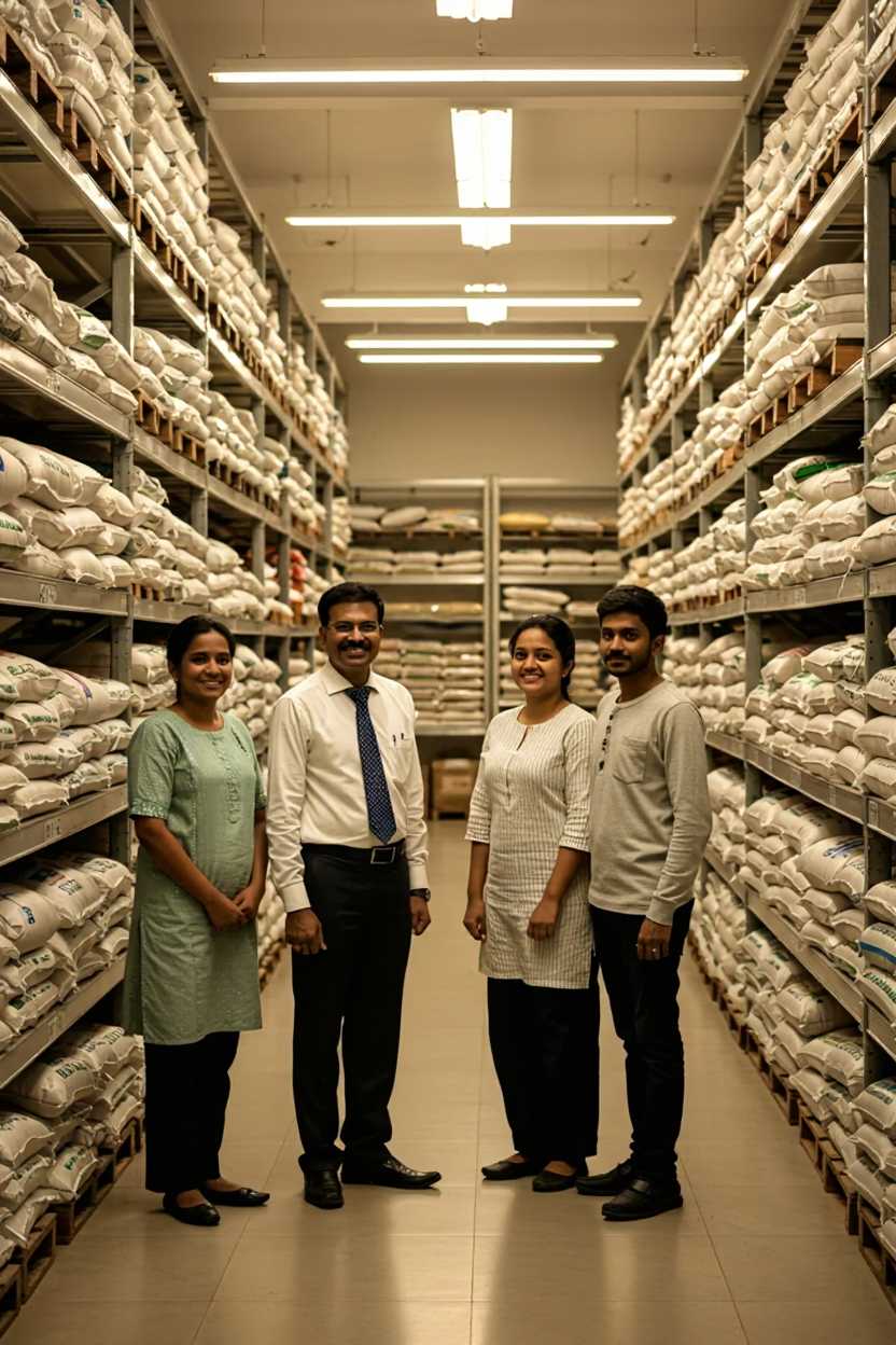 Professional Team in Warehouse